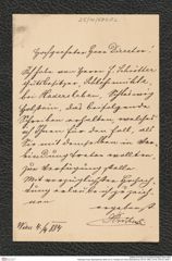 Nachlass Franz Steindachner, Brief von D. Sroitack an Franz Steindachner (04.04.1884), Inv.Nr. 503.02, Seite 1